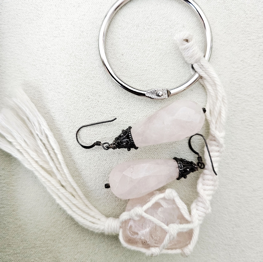 2-Piece Set of Rose Quartz Jewelry